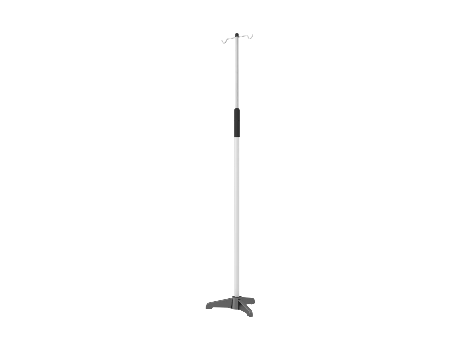 Adjustable I.V. Pole, Cast-Iron Tripod, Stainless Steel Rod